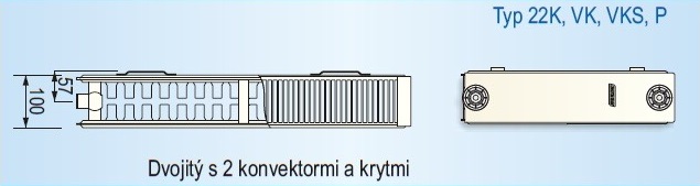 dvojity s 2 konvektormi 22